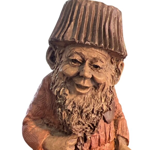 Vtg 2 Tom Clark Gnome Figurines Candy Chip 1985 Numbered Signed Estate Pecan - Picture 3 of 12